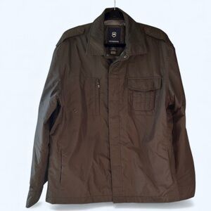 Victorinox Swiss Army Olive Military Jacket Men’s XL Fleece Insulated EUC Casual